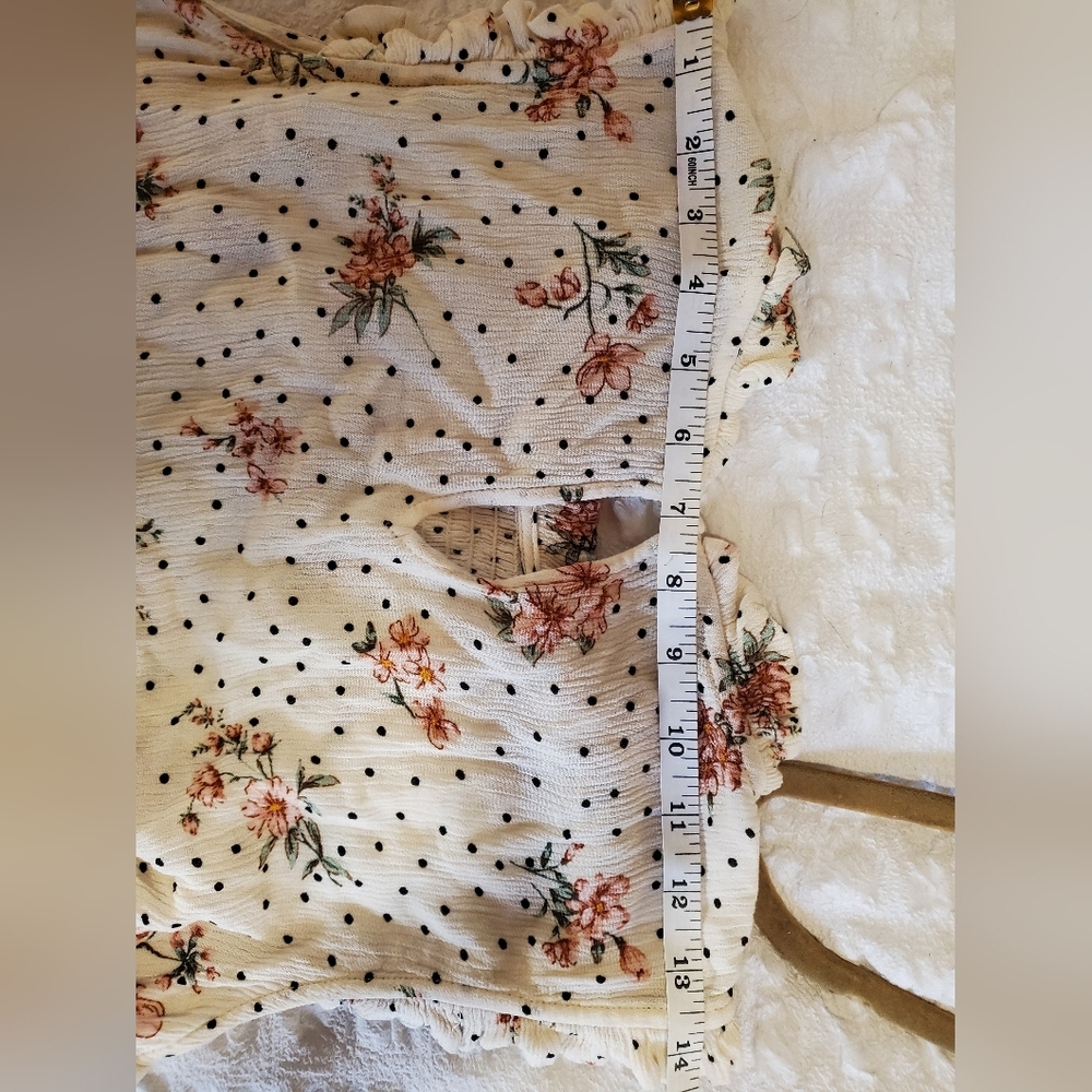 Kids Floral Ruffle Sleeve Top - Picture 4 of 6